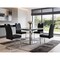 Homeroots Set of Four Black and Silver Faux Leather and Metal Dining Side Chairs, 4PK 719656 - alternate 6