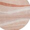 Homeroots 8' Salmon And Pink Round Abstract Washable Indoor Outdoor Area Rug 603709 - alternate 9