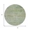 Homeroots 8' Artichoke Green And Ivory Round Abstract Washable Indoor Outdoor Area Rug 631583 - alternate 5