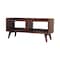 Homeroots 45in Brown Solid Wood Enclosed and Open Storage TV Stand 719182 - alternate 1