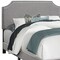 Homeroots Gray Solid and Manufactured Wood Full Upholstered Faux Leather Bed Frame 333294 - alternate 6