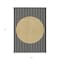 Homeroots 5' X 8' Black And Beige Striped Washable Indoor Outdoor Area Rug 597146 - alternate 8