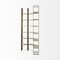 Homeroots 90" Natural and Gold Iron and Solid Wood Curved Six Tier Corner Bookcase 392229 - alternate 10