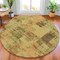 Homeroots 8' Khaki Beige And Wheat Round Abstract Washable Indoor Outdoor Area Rug 630779 - alternate 6