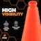 Xpose Safety Traffic Safety Cone, 28 in, PVC Plastic, No Collar, DOT Approved, Orange, 8 pk OTC28-8-X - alternate 7