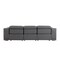 Homeroots 107" Dark Gray Italian Leather Reclining Metal USB Sofa 720280 - alternate 9