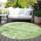 Homeroots 8' Green And Ivory Round Abstract Washable Indoor Outdoor Area Rug 602703 - alternate 9