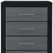 Homeroots 31" Black And Gray Wood Four Drawer Dresser 643686 - alternate 15