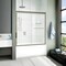 Fab Glass And Mirror Bypass Sliding Tub Shower Door Sorrento Economy Series Adjustable 56in-60in Width 62in Height - Se SHSO60X62BN - alternate 1