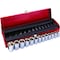 Klein Tools 3/8-Inch Drive Socket Wrench Set, Metric, 13-Piece 65506 - alternate 1