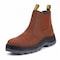 Handpoint 802 Mens 6 in Soft Toe Slip-On Work Boots-Water Resistant Crazy Horse Leather Safety Boots, 10.5 CRZ802D-10.5 - alternate 1