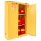 Securall Flammable Storage Cabinet, 45 Gallon, 2 Shelves, 43 in W x 67 in H x 18 in D, Yellow A345 - alternate 1