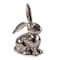 Homeroots 9" Silver Aluminum Rabbit Tabletop Sculpture 628123 - alternate 3
