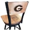 Holland Bar Stool Co 30" Blk Wrinkle Georgia "G" Swivel Bar Stool, Laser Engraved Back L03830BWMedMplAGA-GMedMpl - alternate 1
