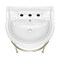 Whitehaus Collection 22 in Console Sink With Semi-Circular Bowl, Single Faucet Drilling, Brass Leg Supports and Overflow WHV022-L32-3H-PN - alternate 7