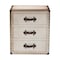 Baxton Studio Mallison Vintage White Canvas 3-Drawer End Table 251-13915-ZORO - alternate 9