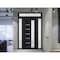 Vdomdoors Front Exterior Prehung FiberGlass Door Frosted Glass / Manux 8088 Matte Black / 2 Sidelight and Tra MANUX8088EXD-BLK-W14+36+14 x H80+14-RH - alternate 4