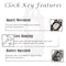 Clockswise 20in Plastic Wood-Grain Finish Wall Clock with Battery-Operated Swinging Pendulum, Charcoal QI004819-20.CH - alternate 6