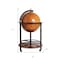 Homeroots 22in Brown Solid Wood Round Rolling Bar Cart 364350 - alternate 8