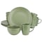 Gibson Home Everyday Plus 12 Piece Round Stoneware Dinnerware Set in Green 142563.12 - alternate 1
