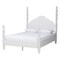 Baxton Studio Martino Four-Poster Platform Bed, King, White 264-14394-ZORO - alternate 1