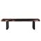Homeroots 68" Dark Brown and Black Distressed Solid Wood Dining Bench 522082 - alternate 1