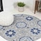 Jonathan Y Mediterranean Medallion Blue/Gray 5 ft Round Indoor/Outdoor Area Rug AMC101A-5R - alternate 1