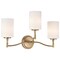 Nuvo Liam, 3 Light Vanity, Burnished Brass, White Opal Glass 60/8203 - alternate 8