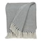 Homeroots Handloomed Dark Gray Cotton Throw Blanket with Tassels 476200 - alternate 1