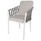 Newtechwood Aluminum Cushion Wicker Chair Matte White OD-ROC-831-MW - alternate 1
