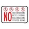 Signmission No Skateboarding No Bicycle Riding No Rollerbladin Aluminum, 18" x 24", A-1824-24958 A-1824-24958 - alternate 3