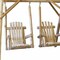 Homeroots 87" Natural Solid Wood Outdoor Double Swing Chair 370295 - alternate 5