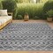 Jonathan Y Aylan High-Low Pile Knotted Trellis Geometric Black/Ivory 3 ft. x 5 ft. Indoor/Outdoor Area Rug SBH104A-3 - alternate 1