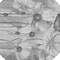 Homeroots 8' Gray Charcoal And Silver Round Floral Washable Indoor Outdoor Area Rug 582754 - alternate 7