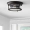 Jonathan Y Lauren 13.25" 2-Light Metal/Glass LED Flush Mount, Oil Rubbed Bronze JYL7446B - alternate 10