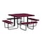 Leisure Craft Square Portable Picnic Table, Burgundy, 46 in L T46SQP-BURGUNDY - alternate 1