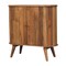 Homeroots 32in Brown Solid Wood Oval Ribbed Texture Cabinet With Two Doors 654267 - alternate 10