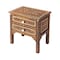 Homeroots 22in Brown And White Solid Wood Frame Standard Accent Chest With Two Drawers 389737 - alternate 1