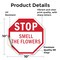 Signmission Stop Smell the Flowers, 10 Inch X 10 Inch, Vinyl Decal OC-D-10-65 - alternate 4