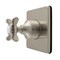 Kingston Brass Single-Handle Six-Way Diverter Valve with Square Trim Kit, Brushed Nickel KS4048BEX - alternate 1