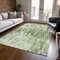 Homeroots 3' X 5' Green And Ivory Abstract Washable Indoor Outdoor Area Rug 612653 - alternate 8