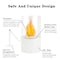 Edendirect 6.5 in. Tabletop Ventless Bioethanol Fireplace, White Round Stainless Steel Burner Cup ZR-601S-W - alternate 5