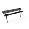 Mytcoat 8ft Outdoor Bench with Back, Inground, Black, Punched Steel, Textured Coating 804224 - alternate 1