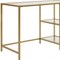 Homeroots 42" Clear and Gold Glass and Metal Computer Desk 516427 - alternate 5