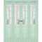 Sartodoors Sliding Closet Double Bi-fold Doors Solid Core Modern Interior VEREGIO7339DBF-OLI-96 x 96 (4* 24x96) - alternate 1