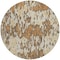 Homeroots 8' Copper Gold And Ivory Round Striped Washable Indoor Outdoor Area Rug 596664 - alternate 8