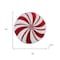 Homeroots 16" Red And White Cotton Velvet Round Christmas Striped Throw Pillow 719248 - alternate 6
