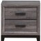 Homeroots 25" Gray Wood Two Drawer Nightstand 478609 - alternate 4