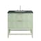 James Martin Vanities Emmeline 36'' Single Vanity, Pistachio w/ 3 CM Parisien Bleu Top D100-V36-PST-3PBL - alternate 1