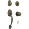 Prosource Handleset, 3 Grade, Keyed Key, Brass, Antique Brass, 2-3/8 x 2-3/4 in Backset, KW1 Keyway S7831-PS - alternate 1